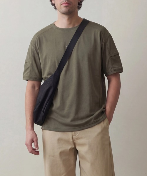 MAISON CLUB(メゾンクラブ)の「【MAISON CLUB】Military HOOK Tee / ミリタリーフックTシャツ ドライ/速乾 KNF-YI(Tシャツ/カットソー・メンズ・ブラック/カーキ/グレー・2XL/XL)」の5枚目の写真