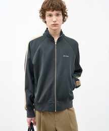 AFTERPRAY（アフタープレイ）の「ジャカードジャージトラックジャケットカーキ（ナイロンジャケット）」