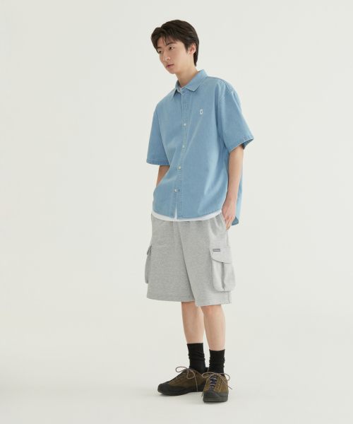 COVERNAT（カバーナット）の「Cロゴデニムハーフシャツパープル（シャツ/ブラウス・レディース・その他・SMALL/MEDIUM/LARGE/X-LARGE）」の10枚目の写真
