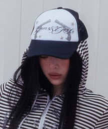 NIIER NOR（ニアノア）の「A'GEM/9 × .kom 『NIIER NOR/ニーアノア』 REVOLVER TRUCKER CAP/リボルバートラッカー キャップ（キャップ）」