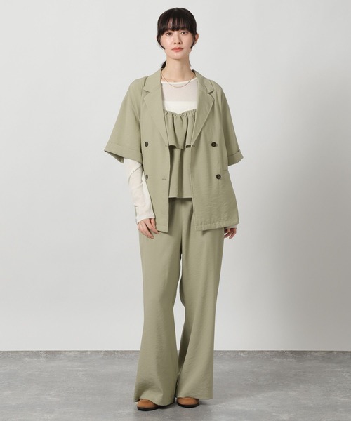 LAKOLE（ラコレ）の「リネンライクティアードキャミ / 657242（キャミソール・レディース・ライトグリーン/チャコール/アイボリー/グレイッシュベージュ・FREE）」の11枚目の写真