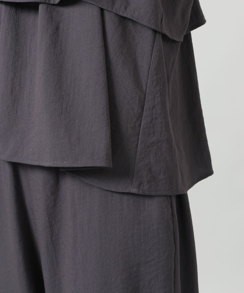 LAKOLE（ラコレ）の「リネンライクティアードキャミ / 657242（キャミソール・レディース・ライトグリーン/チャコール/アイボリー/グレイッシュベージュ・FREE）」の17枚目の写真