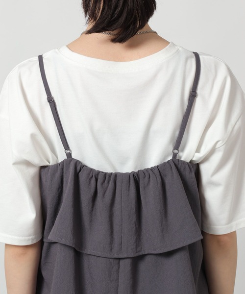 LAKOLE（ラコレ）の「リネンライクティアードキャミ / 657242（キャミソール・レディース・ライトグリーン/チャコール/アイボリー/グレイッシュベージュ・FREE）」の18枚目の写真