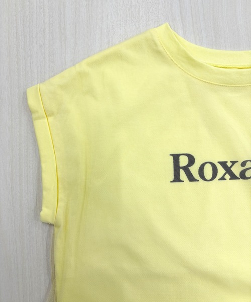 MULEXS(ミューレクス)の「Roxane チュールレイヤードロゴTシャツ レディース フレンチスリーブ シアー切替 ゆったり体型カバー 半袖トップス(Tシャツ/カットソー・レディース・ネイビー/イエロー/ホワイト・M/L)」の22枚目の写真