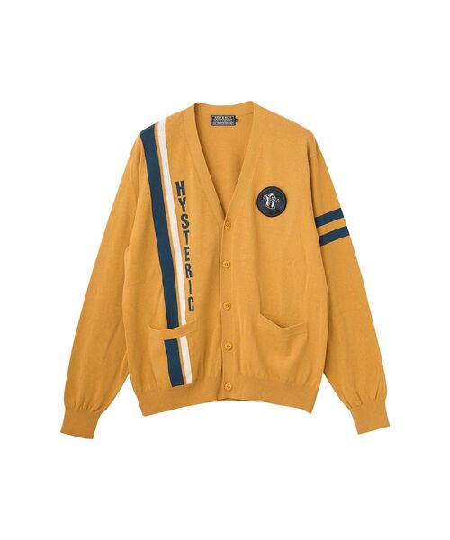 HYSTERIC GLAMOUR（ヒステリックグラマー）の「SUPER HYSワッペン カーディガン（カーディガン/ボレロ・メンズ・ネイビー/イエロー/ブラック・LARGE/MEDIUM/X-LARGE/SMALL）」の3枚目の写真