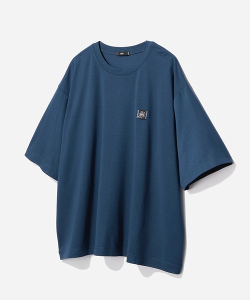 HARE（ハレ）の「【接触冷感】タグロゴシシュウカット(HARE)（Tシャツ/カットソー・メンズ・ブラウン/ホワイト/パープル/ブラック/ブルー・MEDIUM/SMALL）」の4枚目の写真