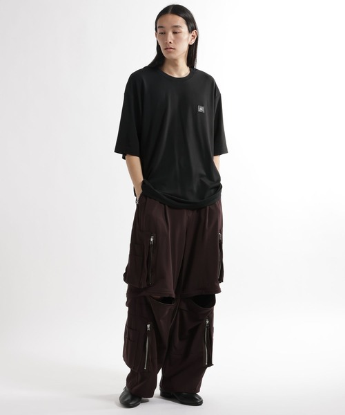 HARE（ハレ）の「【接触冷感】タグロゴシシュウカット(HARE)（Tシャツ/カットソー・メンズ・ブラウン/ホワイト/パープル/ブラック・MEDIUM/SMALL）」の10枚目の写真