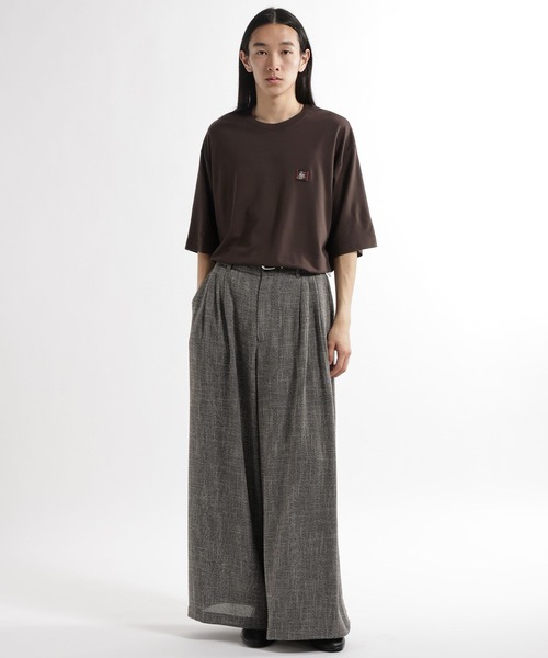 HARE（ハレ）の「【接触冷感】タグロゴシシュウカット(HARE)（Tシャツ/カットソー・メンズ・ブラウン/ホワイト/パープル/ブラック・MEDIUM/SMALL）」の12枚目の写真