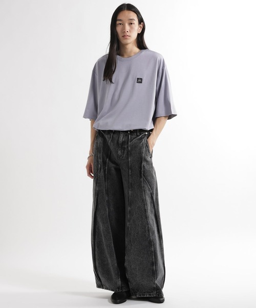 HARE（ハレ）の「【接触冷感】タグロゴシシュウカット(HARE)（Tシャツ/カットソー・メンズ・ブラウン/ホワイト/パープル/ブラック・MEDIUM/SMALL）」の14枚目の写真