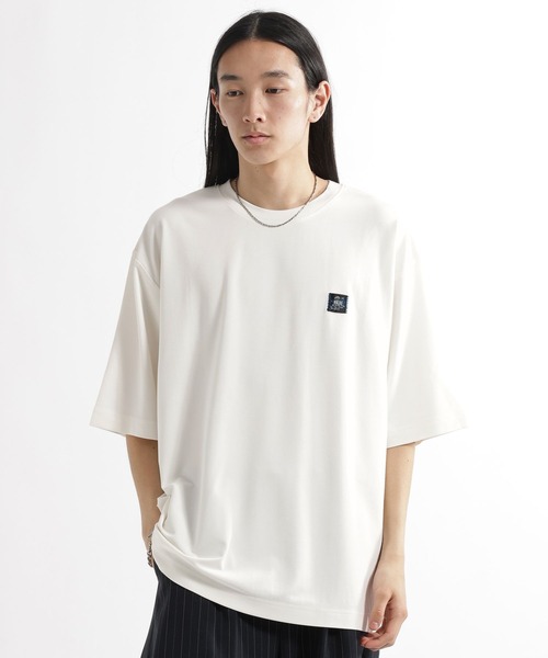 HARE（ハレ）の「【接触冷感】タグロゴシシュウカット(HARE)（Tシャツ/カットソー・メンズ・ブラウン/ホワイト/パープル/ブラック・MEDIUM/SMALL）」の17枚目の写真