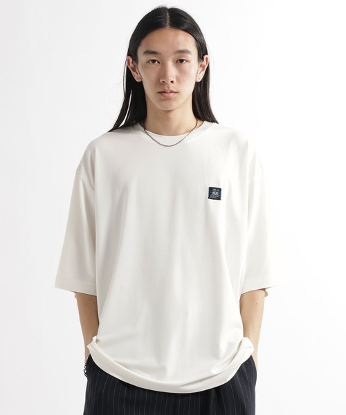 HARE（ハレ）の「【接触冷感】タグロゴシシュウカット(HARE)（Tシャツ/カットソー・メンズ・ブラウン/ホワイト/パープル/ブラック・MEDIUM/SMALL）」の18枚目の写真