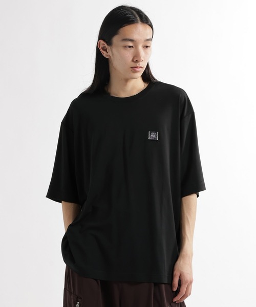 HARE（ハレ）の「【接触冷感】タグロゴシシュウカット(HARE)（Tシャツ/カットソー・メンズ・ブラウン/ホワイト/パープル/ブラック・MEDIUM/SMALL）」の19枚目の写真