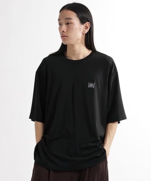 HARE（ハレ）の「【接触冷感】タグロゴシシュウカット(HARE)（Tシャツ/カットソー・メンズ・ブラウン/ホワイト/パープル/ブラック・MEDIUM/SMALL）」の20枚目の写真