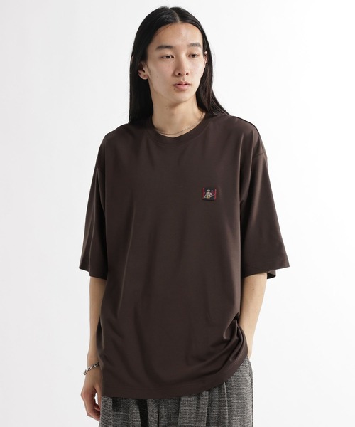 HARE（ハレ）の「【接触冷感】タグロゴシシュウカット(HARE)（Tシャツ/カットソー・メンズ・ブラウン/ホワイト/パープル/ブラック・MEDIUM/SMALL）」の22枚目の写真