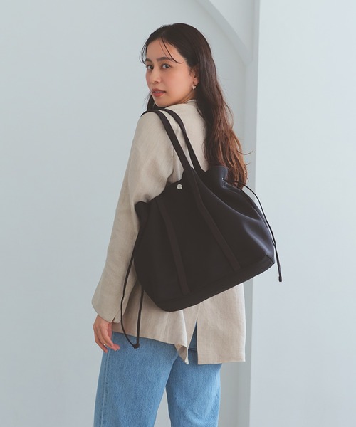 Breath TOPKAPI(ブレストプカピ)の「【Breath TOPKAPI】メッシュ 2way ビッグ トートバッグ(トートバッグ・レディース・グレー×ピンク/カーキ/ブラック・FREE)」の5枚目の写真
