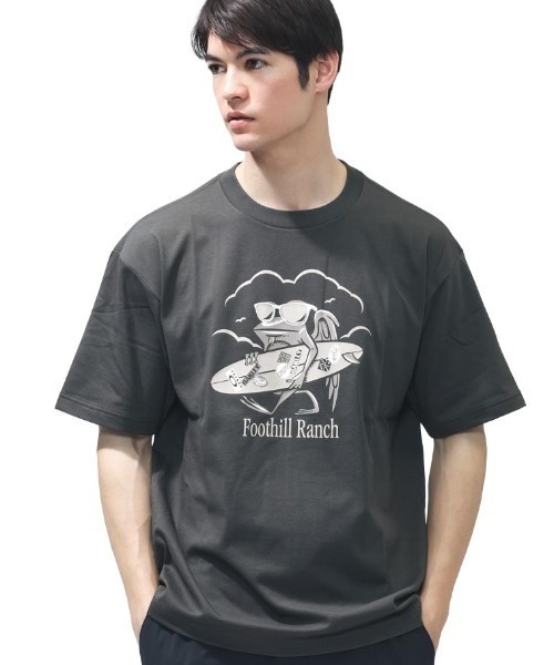 OAKLEY(オークリー)の「【別注】オークリー BORDERLESS S/S TEE RIBBIT RIDE 限定コラボ(Tシャツ/カットソー・メンズ・オフホワイト/チャコールグレー/ブラック・S/M/L/LL/3L)」の2枚目の写真