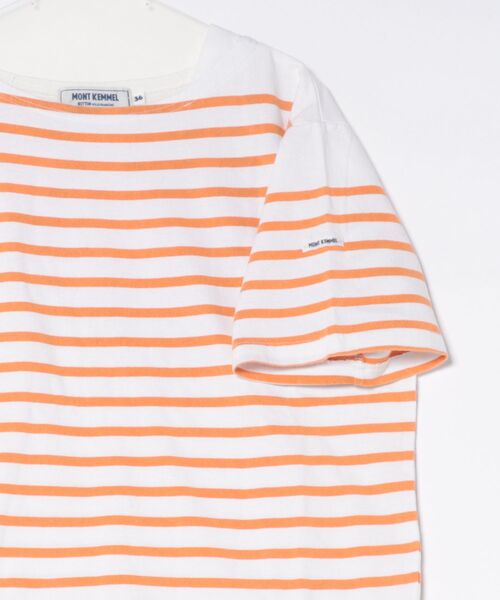 MONT KEMMEL（モンケメル）の「【 MONTKEMMEL / モンケメル 】バスクボーダー　ウォッシュ加工　ショートスリーブTシャツ（Tシャツ/カットソー・レディース・ブルー/オレンジ/ホワイト/ブラック・38/36）」の13枚目の写真
