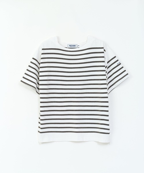 MONT KEMMEL（モンケメル）の「【 MONTKEMMEL / モンケメル 】バスクボーダー　ウォッシュ加工　ショートスリーブTシャツ（Tシャツ/カットソー・レディース・ブルー/オレンジ/ホワイト/ブラック・38/36）」の2枚目の写真