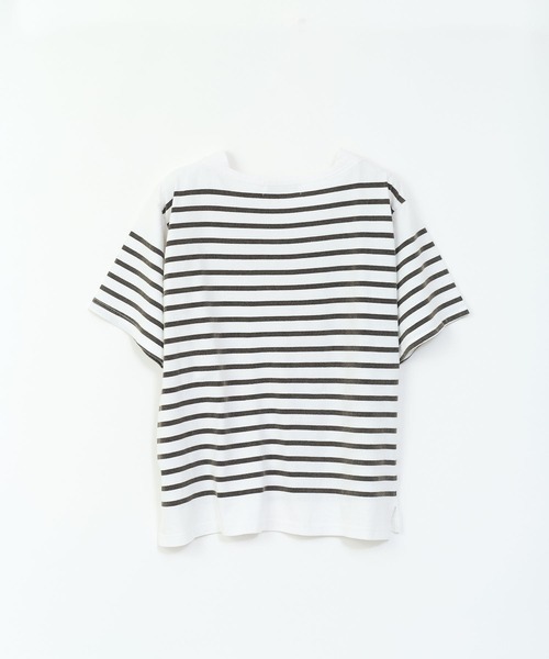 MONT KEMMEL（モンケメル）の「【 MONTKEMMEL / モンケメル 】バスクボーダー　ウォッシュ加工　ショートスリーブTシャツ（Tシャツ/カットソー・レディース・ブルー/オレンジ/ホワイト/ブラック・38/36）」の5枚目の写真