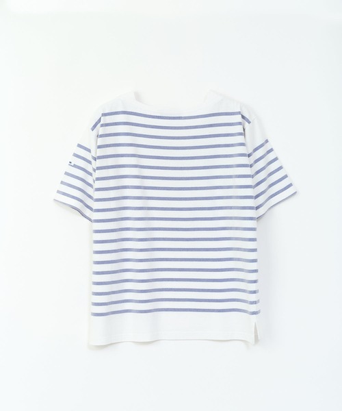 MONT KEMMEL（モンケメル）の「【 MONTKEMMEL / モンケメル 】バスクボーダー　ウォッシュ加工　ショートスリーブTシャツ（Tシャツ/カットソー・レディース・ブルー/オレンジ/ホワイト/ブラック・38/36）」の6枚目の写真