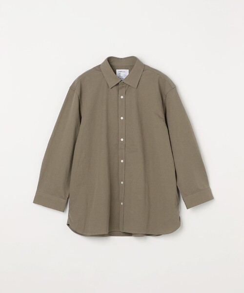 SHIPS any:〈接触冷感/ストレッチ〉360° THE CIRCLE STRETCH リネン ミックス 7分袖 レギュラー シャツ(セットアップ対応)◆