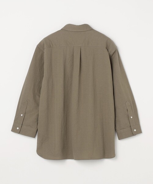 SHIPS any:〈接触冷感/ストレッチ〉360° THE CIRCLE STRETCH リネン ミックス 7分袖 レギュラー シャツ(セットアップ対応)◆
