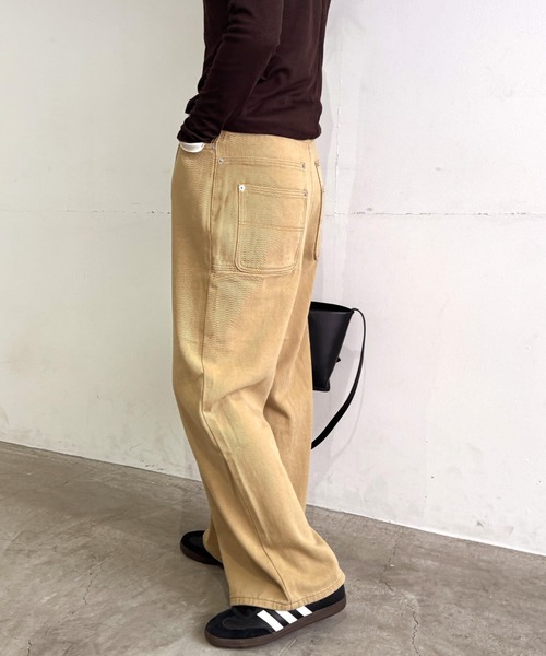 ISOOK(アイスー)の「コットンワイドタックパンツ(chiica select) / チノパンツ コットンパンツ カジュアルパンツ ワイドパンツ(チノパンツ・レディース・ブラック/ベージュ/アイボリー・M/S)」の5枚目の写真