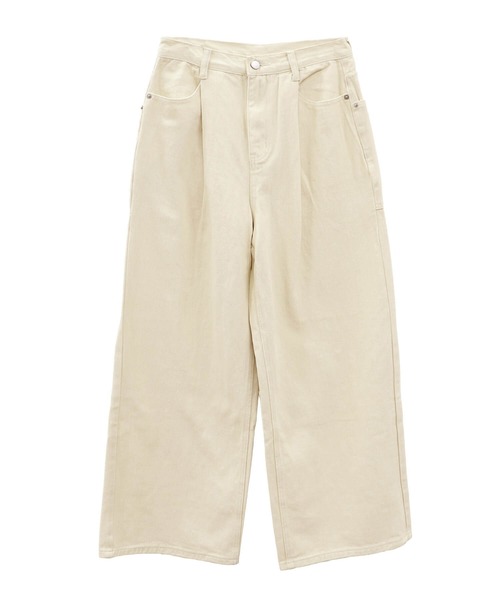 ISOOK(アイスー)の「コットンワイドタックパンツ(chiica select) / チノパンツ コットンパンツ カジュアルパンツ ワイドパンツ(チノパンツ・レディース・ブラック/ベージュ/アイボリー・M/S)」の17枚目の写真