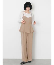 Samansa Mos2 | 胸フリルサロペット(サロペット/オーバーオール)