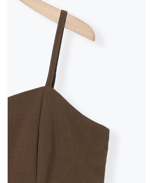 Samansa Mos2(サマンサ モスモス)の「胸フリルサロペット(サロペット/オーバーオール・レディース・ブラウン/ブラック/ベージュ・F)」の7枚目の写真