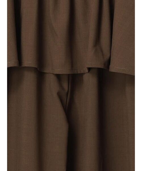 Samansa Mos2(サマンサ モスモス)の「胸フリルサロペット(サロペット/オーバーオール・レディース・ブラウン/ブラック/ベージュ・F)」の4枚目の写真