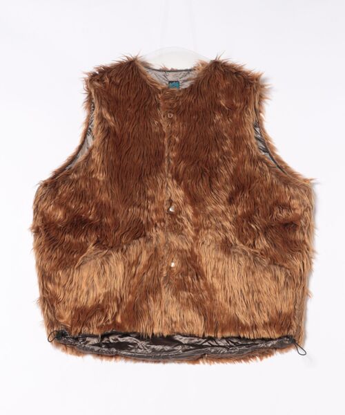 BILLY'S ENT(ビリーズエンター)の「CURLY FLEECE BIGGEST VEST SN21F011(その他アウター・メンズ・ブラウン・MEDIUM)」の1枚目の写真