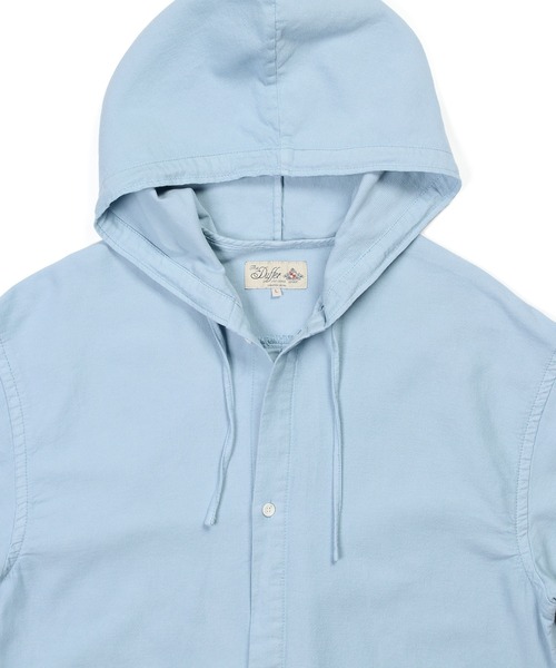 The DUFFER of ST.GEORGE(ザダファーオブセントジョージ)の「UNCUT CORDUROY S/S SHIRT PARKA:セットアップ対応 アンカットコーデュロイ 半袖シャツパーカー(シャツ/ブラウス・メンズ・ホワイト/ライトブルー/ネイビー・X-LARGE/LARGE/MEDIUM)」の4枚目の写真