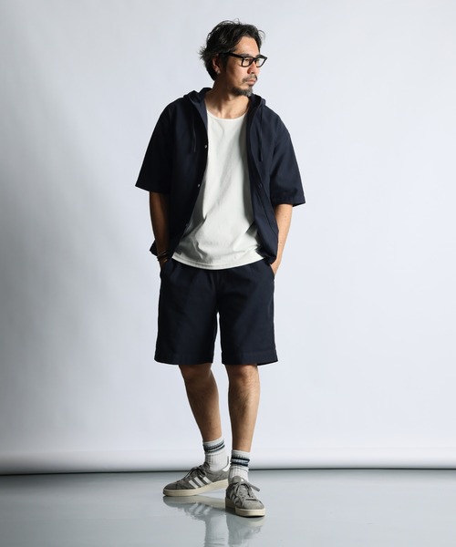 The DUFFER of ST.GEORGE(ザダファーオブセントジョージ)の「UNCUT CORDUROY S/S SHIRT PARKA:セットアップ対応 アンカットコーデュロイ 半袖シャツパーカー(シャツ/ブラウス・メンズ・ホワイト/ライトブルー/ネイビー・X-LARGE/LARGE/MEDIUM)」の13枚目の写真