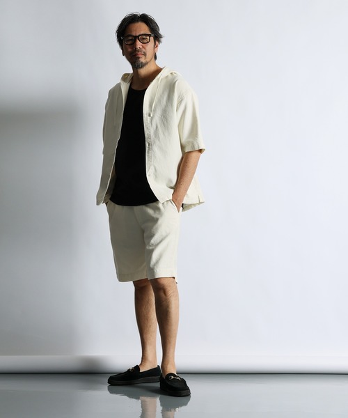 The DUFFER of ST.GEORGE(ザダファーオブセントジョージ)の「UNCUT CORDUROY S/S SHIRT PARKA:セットアップ対応 アンカットコーデュロイ 半袖シャツパーカー(シャツ/ブラウス・メンズ・ホワイト/ライトブルー/ネイビー・X-LARGE/LARGE/MEDIUM)」の9枚目の写真