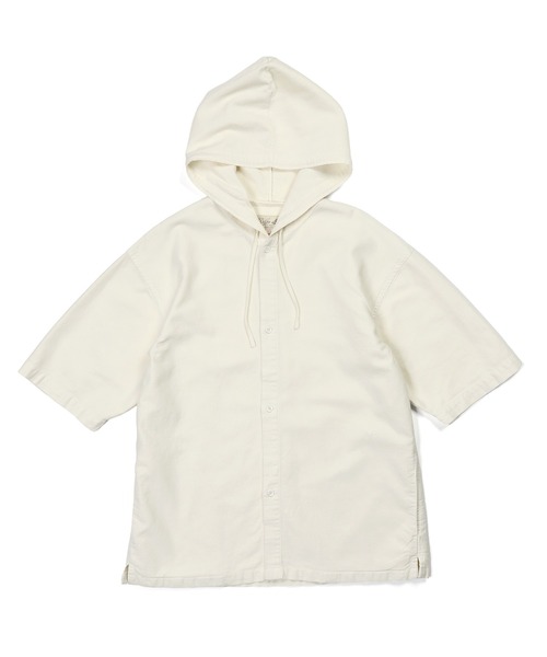 The DUFFER of ST.GEORGE(ザダファーオブセントジョージ)の「UNCUT CORDUROY S/S SHIRT PARKA:セットアップ対応 アンカットコーデュロイ 半袖シャツパーカー(シャツ/ブラウス・メンズ・ホワイト/ライトブルー/ネイビー・X-LARGE/LARGE/MEDIUM)」の16枚目の写真