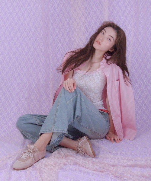 Casselini（キャセリーニ）の「【hanky panky× Casselini】シグネチャーレース クラシックキャミソール（PINK MIX）（キャミソール・レディース・マルチ・X-SMALL/SMALL）」の5枚目の写真