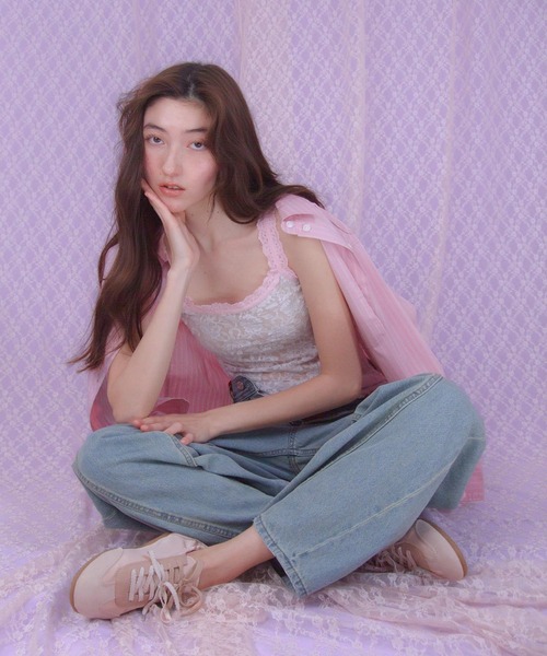 Casselini（キャセリーニ）の「【hanky panky× Casselini】シグネチャーレース クラシックキャミソール（PINK MIX）（キャミソール・レディース・マルチ・X-SMALL/SMALL）」の6枚目の写真
