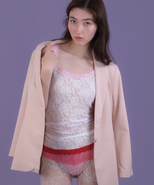 Casselini（キャセリーニ）の「【hanky panky× Casselini】シグネチャーレース クラシックキャミソール（PINK MIX）（キャミソール・レディース・マルチ・X-SMALL/SMALL）」の11枚目の写真