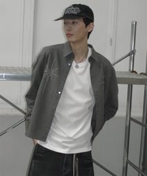 MAISON MINED（メゾンミネド）の「METEOR CROP CHECK SHIRT CHARCOAL（シャツ/ブラウス）」