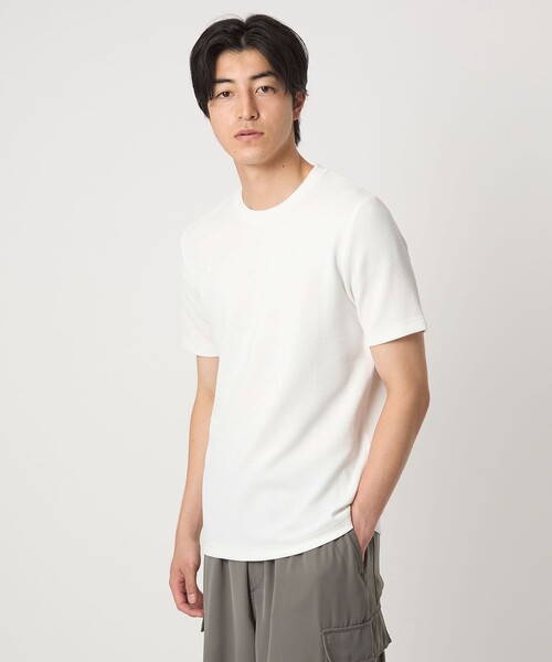 A DAY IN THE LIFE UNITED ARROWS(アデイインザライフユナイテッドアローズ)の「バウンシー ジャガード カットソー<A DAY IN THE LIFE>(Tシャツ/カットソー・メンズ・ホワイト/オリーブ/ブラック・M/S/L)」の4枚目の写真