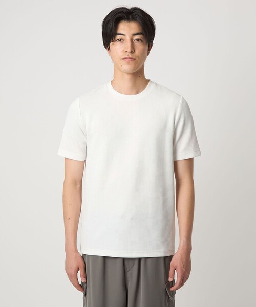 A DAY IN THE LIFE UNITED ARROWS(アデイインザライフユナイテッドアローズ)の「バウンシー ジャガード カットソー<A DAY IN THE LIFE>(Tシャツ/カットソー・メンズ・ホワイト/オリーブ/ブラック・M/S/L)」の7枚目の写真