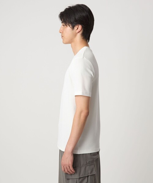 A DAY IN THE LIFE UNITED ARROWS(アデイインザライフユナイテッドアローズ)の「バウンシー ジャガード カットソー<A DAY IN THE LIFE>(Tシャツ/カットソー・メンズ・ホワイト/オリーブ/ブラック・M/S/L)」の8枚目の写真