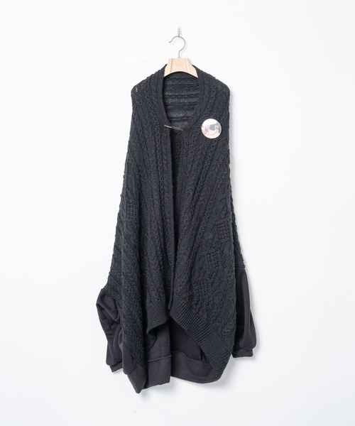 bedsidedrama(ベットサイドドラマ)の「BEDSIDEDRAMA/ベッドサイドドラマ/Knit Throw Coadigan(カーディガン/ボレロ・レディース・ブラック/ベージュ・1)」の7枚目の写真