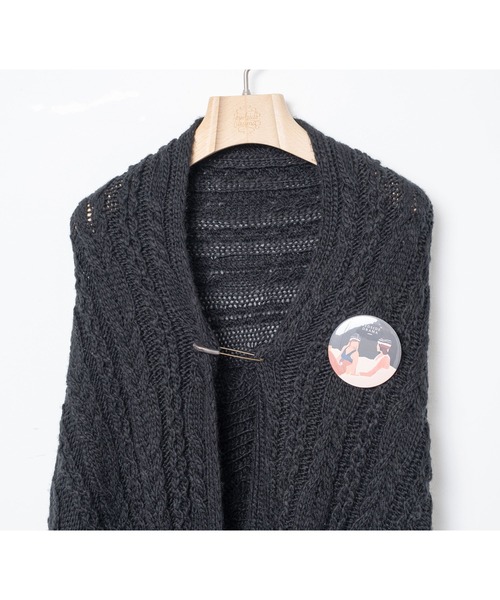 bedsidedrama(ベットサイドドラマ)の「BEDSIDEDRAMA/ベッドサイドドラマ/Knit Throw Coadigan(カーディガン/ボレロ・レディース・ブラック/ベージュ・1)」の8枚目の写真