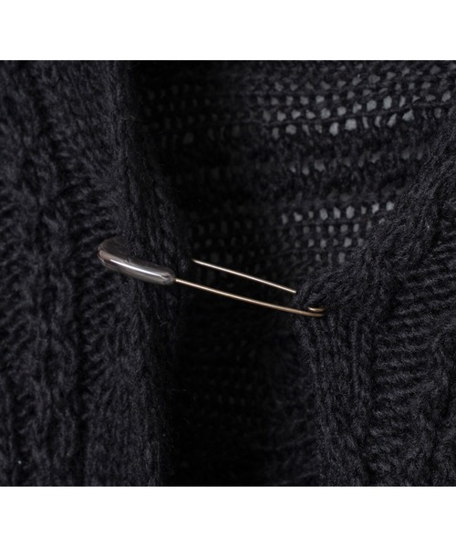 bedsidedrama(ベットサイドドラマ)の「BEDSIDEDRAMA/ベッドサイドドラマ/Knit Throw Coadigan(カーディガン/ボレロ・レディース・ブラック/ベージュ・1)」の10枚目の写真
