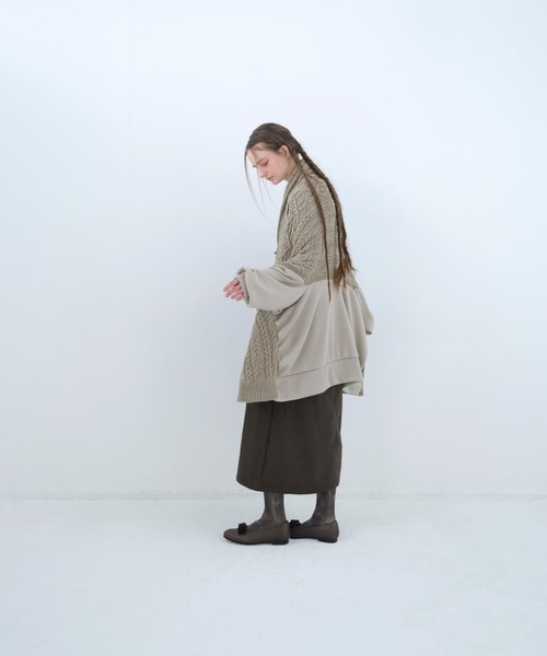 bedsidedrama(ベットサイドドラマ)の「BEDSIDEDRAMA/ベッドサイドドラマ/Knit Throw Coadigan(カーディガン/ボレロ・レディース・ブラック/ベージュ・1)」の14枚目の写真