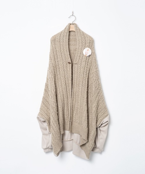 bedsidedrama(ベットサイドドラマ)の「BEDSIDEDRAMA/ベッドサイドドラマ/Knit Throw Coadigan(カーディガン/ボレロ・レディース・ブラック/ベージュ・1)」の18枚目の写真