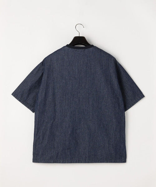 COMME CA ISM(コムサイズム)の「6オンスコットンデニム 切り替え半袖Tシャツ(Tシャツ/カットソー・メンズ・ネイビー・LARGE/MEDIUM)」の6枚目の写真