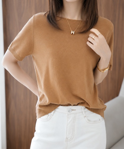 mielu(ミエル)の「2WAYサマーニットカーディガン(カーディガン/ボレロ・レディース・ブラック/ブラウン/グリーン/ホワイト・FREE)」の12枚目の写真